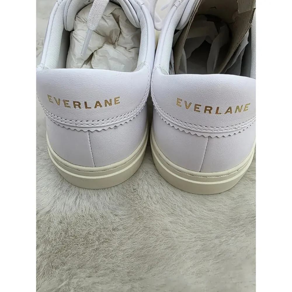 NEW Everlane The Day Low Top White Leather Sneaker Shoes Womens Size 10
